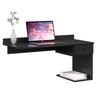 Mesa de Computador Notebook Suspensa Parede com Prateleira - Preto - 2