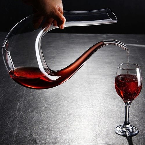 Decanter Vinho 1,5l Vidro Moderno Lapidado Super Luxo 34x21 - 4