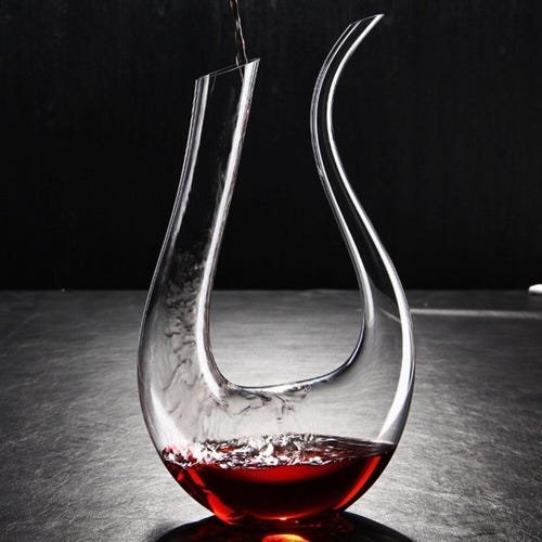 Decanter Vinho 1,5l Vidro Moderno Lapidado Super Luxo 34x21 - 2