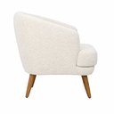 Ver imagem 6 de Poltrona Decorativa Milan Pés Madeira Bouclé Off White - Sallar Home