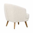 Ver imagem 5 de Poltrona Decorativa Milan Pés Madeira Bouclé Off White - Sallar Home