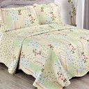 Ver imagem 1 de Kit 3 Peças Colcha Evolution Patchwork King - Mia