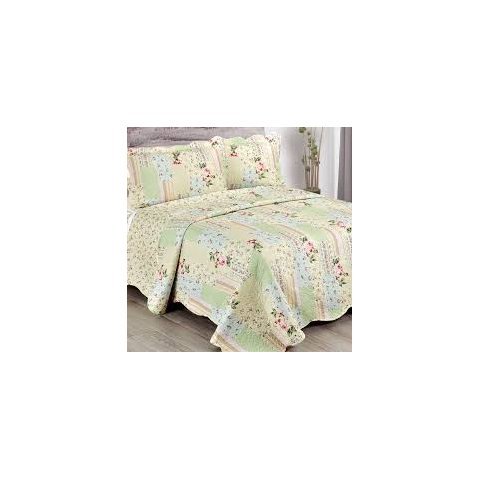 Kit 3 Peças Colcha Evolution Patchwork King - Mia