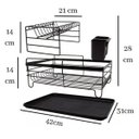 Ver imagem 6 de Escorredor de Louça Prato Copo Talheres Tigela Utensilios Mesa Pia Bancada Organizaçao Cozinha Limpe