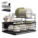 Ver imagem 1 de Escorredor de Louça Prato Copo Talheres Tigela Utensilios Mesa Pia Bancada Organizaçao Cozinha Limpe