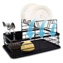 Ver mais imagens de Escorredor de Louça Prato Copo Talheres Tigela Utensilios Mesa Pia Bancada Organizaçao Cozinha Limpe