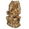 ESTÁTUA GANESHA NO TRONO 11,5 CM DOURADO - UN - 2