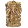 ESTÁTUA GANESHA NO TRONO 11,5 CM DOURADO - UN - 1