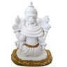 ESTATUA GANESHA SENTADO 11CM BRANCO - UN - 2