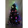Arvore de Natal Fibra Ótica Natalino 1 Metro 20cm Decoração Estrela Led Colorido 125 Galhos - 9