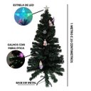 Ver mais imagens de Arvore de Natal Fibra Ótica Natalino 1 Metro 20cm Decoração Estrela Led Colorido 125 Galhos