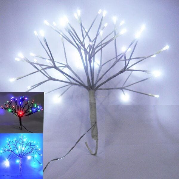 Arvore Bola Abaju 48 Leds Natal Decoração Luminária Cores (Pw301/302/303) - Branco - 1
