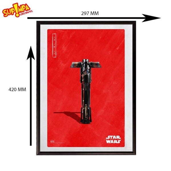 Quadro Poster Sabre de luz Kylo Ren - Star Wars - Versão 1 - A3 (29,7 cm x 42,0 cm) - 2
