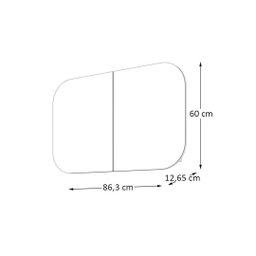 Espelheira para Banheiro Tereza Cristina 86cm - Fabribam Catedral - 4