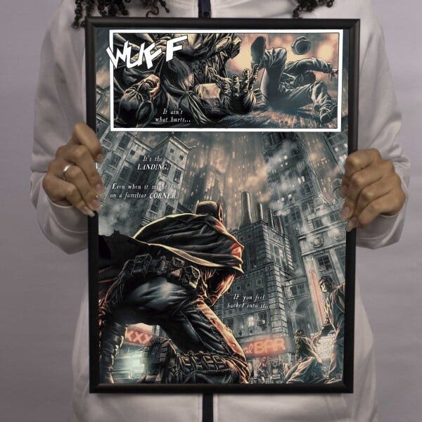 Quadro Batman em Gotham City - Versão 1 - A3 (29,7 cm x 42,0 cm) - 1