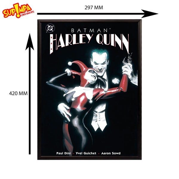 Quadro Coringa e Harley Quinn - Versão 1 - A3 (29,7 cm x 42,0 cm) - 2