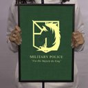 Ver imagem 1 de Quadro Brasões Attack On Titan - Brasão verde: Policia Militar - A3 (29,7 cm x 42,0 cm)