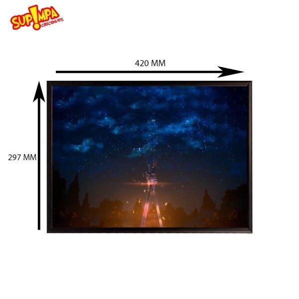 Quadro capa Sword Art Online - Versão 1 - A3 (29,7 cm x 42,0 cm) - 2