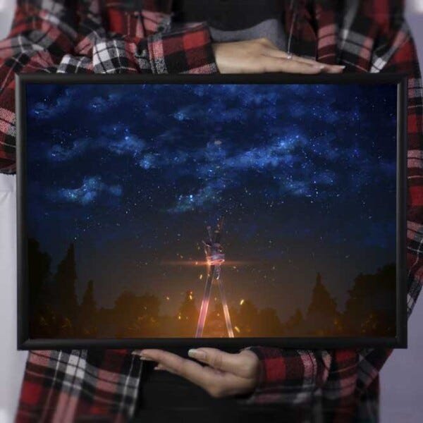 Quadro capa Sword Art Online - Versão 1 - A3 (29,7 cm x 42,0 cm) - 1