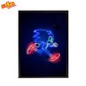 Quadro Poster Sonic - Sonic efeito neon - A3 (29,7 cm x 42,0 cm) - 1