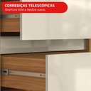 Ver imagem 4 de Guarda Roupa Casal com Espelho 3 Portas de Correr e 4 Gavetas 100% MDF London Cinamon/Offwhite Yesca