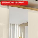 Ver imagem 5 de Guarda Roupa Casal com Espelho 3 Portas de Correr e 4 Gavetas 100% MDF London Cinamon/Offwhite Yesca