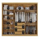 Ver mais imagens de Guarda Roupa Casal com Espelho 3 Portas de Correr e 4 Gavetas 100% MDF London Cinamon/Offwhite Yesca