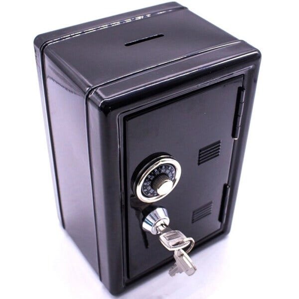 Mini cofre de segredo e chaves de metal retro camuflado para dinheiro joias segurança mecanico - 4