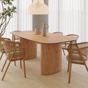 Ver imagem 2 de Mesa de Jantar Orgânica Tivoli 220cm X 110cm 8 Lugares Lamina Cinamomo Mel