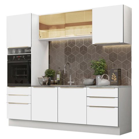 Cozinha Completa Madesa Lux 240002 Com Armário E Balcão