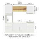 Ver mais imagens de Cozinha Completa Madesa Lux 240002 Com Armário E Balcão