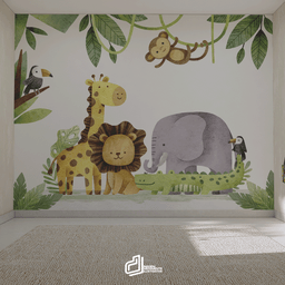 Painel Safari Aquarela-md11 - 1