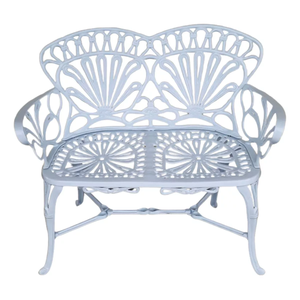 Banco de Jardim Namoradeira Primavera 2 Lugares Alumínio Nossa Kasa Móveis