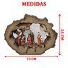 Escultura Decorativa Iluminada Presépio Resina Rústica 25cm - 5