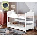 Ver imagem 2 de Beliche Solteiro Montessoriana Nuvem Erika - Branco Incluso Lousa Mágica