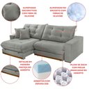 Ver mais imagens de Sofá Retrátil 3 Lugares 250cm Linho Belize