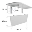 Ver imagem 6 de Mesa Dobrável Parede Retrátil Cozinha 90x40 Branca Ajl Mesa Dobrável