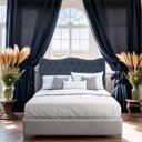 Ver imagem 2 de Cabeceira Dubai 195cm Suede - Topázio Decor:azul Marinho