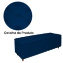 Ver mais imagens de Kit Cabeceira e Calçadeira com Baú 195 Cm King Casal Diana Suede Azul Marinho - Fina Mobília