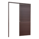 Ver imagem 1 de Porta de Correr Suspensa Veneziana Esq L.25 Marrom Corten 210x100 Brimak