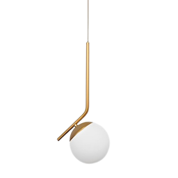 Pendente Inclinado Jabuticaba Dourado Globo de Vidro - 2