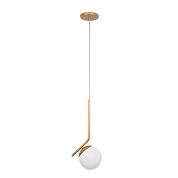 Pendente Inclinado Jabuticaba Dourado Globo de Vidro - 1