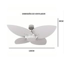 Ver imagem 7 de Ventilador de Teto Com Controle Remoto Natuvent Dahlia No Light 4 Pás Madeira Teca 220v