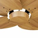 Ver imagem 2 de Ventilador de Teto Com Controle Remoto Natuvent Dahlia No Light 4 Pás Madeira Teca 220v