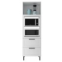 Ver imagem 2 de Paneleiro Cozinha Torre Quente 70cm 1 Porta Zaya Branco T01 - Mpozenato