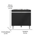Ver imagem 4 de Balcão para Cooktop com  2 Portas tampo para 5 bocas - Moveis Leartam