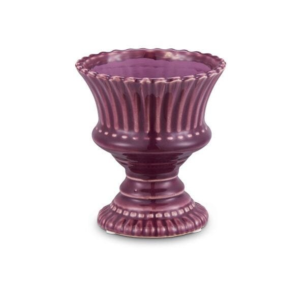 Vaso Decorativo em Formato de Taça Vinho Bordô - 1