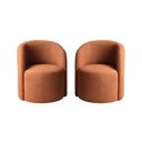 Ver imagem 2 de Kit 02 Poltronas Curva Orgânica Nature Gaia Boucle Terracota - Montanaris Decor
