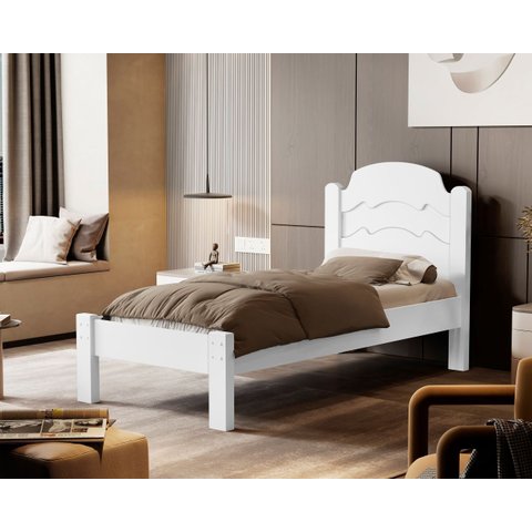 Cama de Solteiro Iris Branca