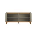 Ver imagem 3 de Buffet Aparador Flip 1,80 4 Portas Sala - 3 Cores:offwhite-cumarú